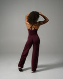 Aura Wide Leg Pant - Merlot