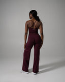 Aura Wide Leg Pant Long - Merlot