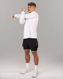 Racer Quarter Zip - White