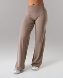 Aura Wide Leg Pant - Mocha