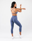 Aura Ultra-High Rise Capri - Dusty Blue