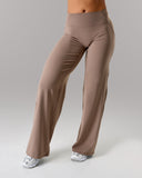 Aura Wide Leg Pant - Mocha