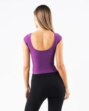 Basics Open Back Top - Purple Noir