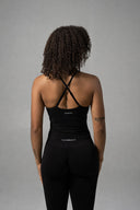 Crossed Push Tank - Black