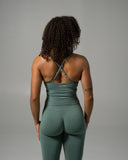 Crossed Push Tank - Juniper Green