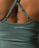 Crossed Push Tank - Juniper Green