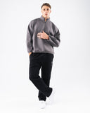 ELMTS Quarter Zip - Heather Cloud