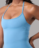 Halter Push Tank - Coastal Blue