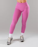 Pump Mid Rise Legging - Orchid w/ Logo