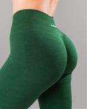 Pump Mid Rise Legging - Court Green w/ Logo