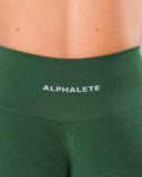 Pump Mid Rise Legging - Court Green w/ Logo