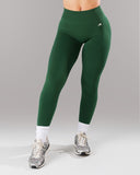 Pump Mid Rise Legging - Court Green w/ Logo