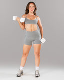 Pump Mid Rise Short - Heather Grey