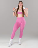 Pump Mid Rise Legging - Orchid w/ Logo
