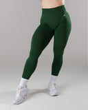 Pump Mid Rise Legging - Court Green w/ Logo
