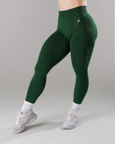 Pump Mid Rise Legging - Court Green w/ Logo