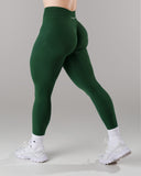 Pump Mid Rise Legging - Court Green w/ Logo