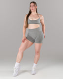 Pump Mid Rise Short - Heather Grey