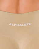 Pump Mid Rise Short - Sahara w/ Logo