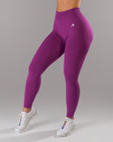 Pump Mid Rise Legging - Acai Berry w/ Logo