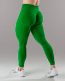 Pump Mid Rise Legging - Emerald Green w/ Logo