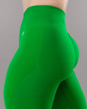 Pump Mid Rise Legging - Emerald Green w/ Logo