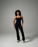 Pump Mid Rise Flared Pant - Black