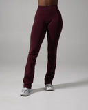 Pump Mid Rise Flared Pant Long - Merlot