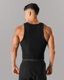 Zero Ribbed Tank 2pk - Black