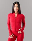 Aura Sculpt Jacket - Scarlet