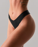 No Show Thong 3pk - Black