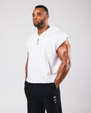 Three Pillar Capped Hoodie - White