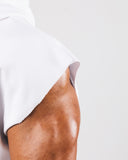 Three Pillar Capped Hoodie - White