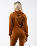 Velour Zip Hoodie - Root