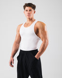 Zero Ribbed Tank 2pk - White
